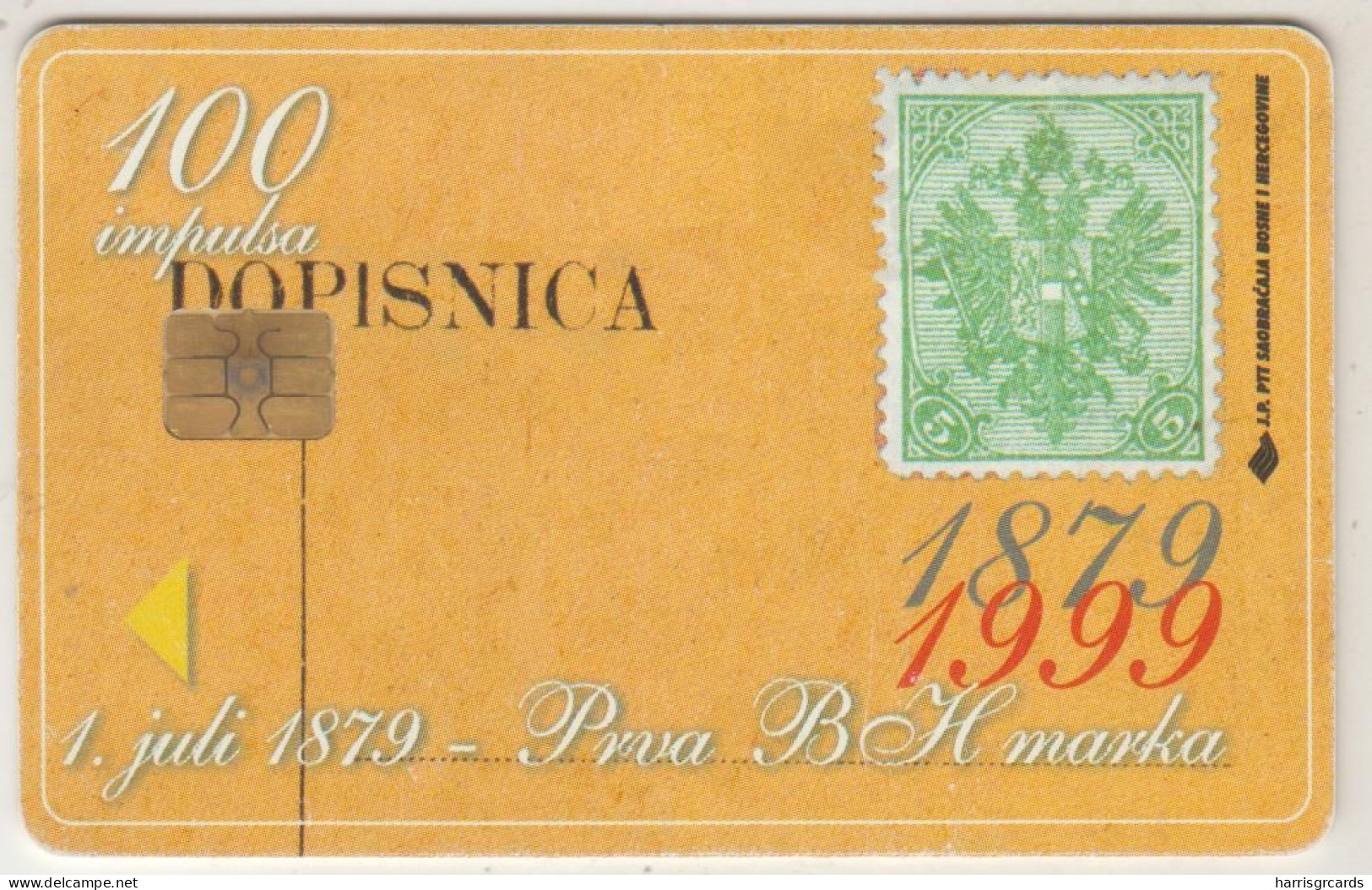 BOSNIA - PTT BIH, Bosnia & Herzegovina Postal Mark, 100 U, Used - Bosnië