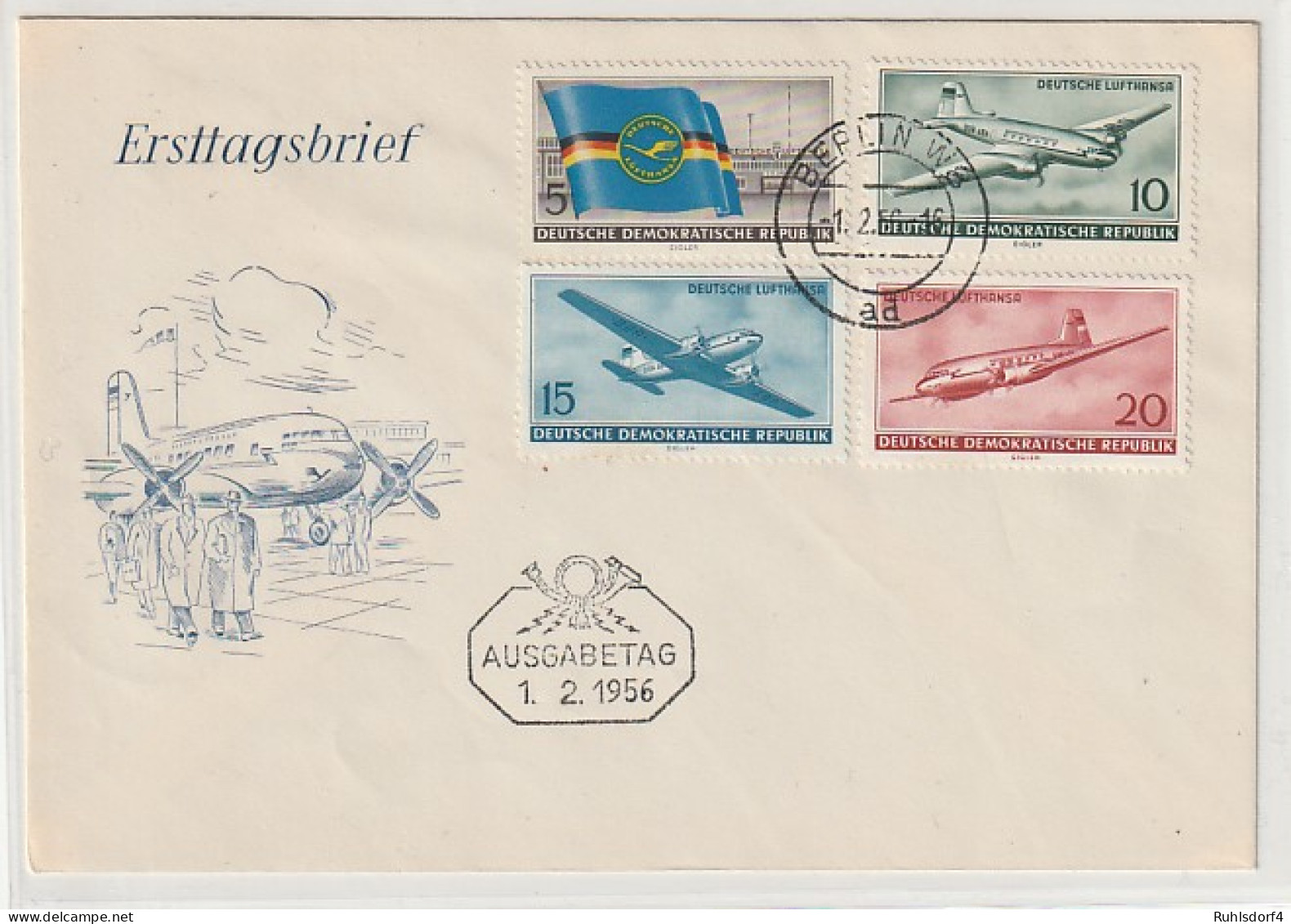 DDR - FDC: Interflug 1956 - Sonstige & Ohne Zuordnung