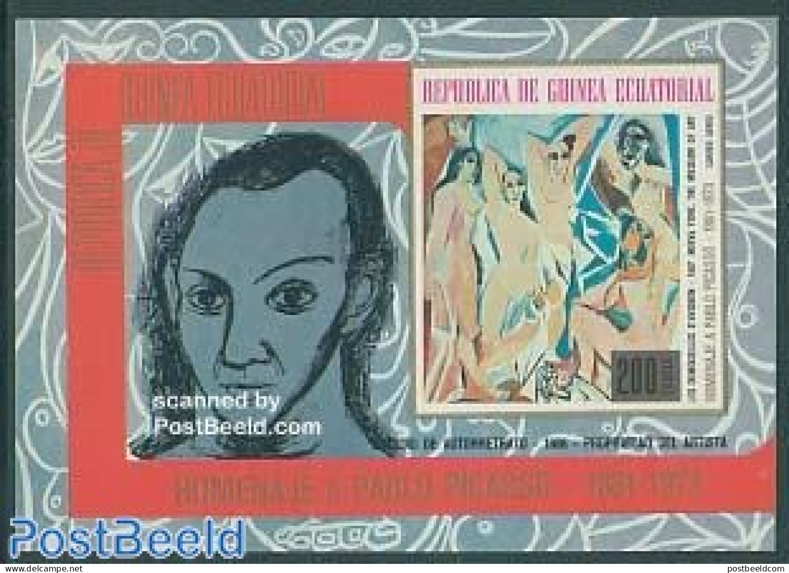 Equatorial Guinea 1973 Picasso S/s Imperforated, Blue Period, Mint NH, Art - Modern Art (1850-present) - Pablo Picasso - Equatorial Guinea