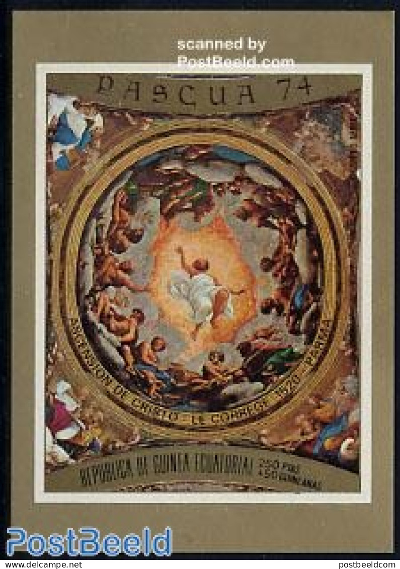 Equatorial Guinea 1974 Easter S/s Imperforated, Mint NH, Religion - Religion - Art - Paintings - Equatorial Guinea