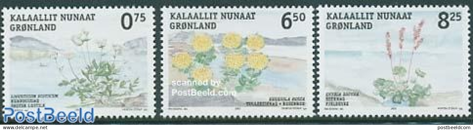 Greenland 2005 Eatable Plants 3v, Mint NH, Nature - Flowers & Plants - Ongebruikt