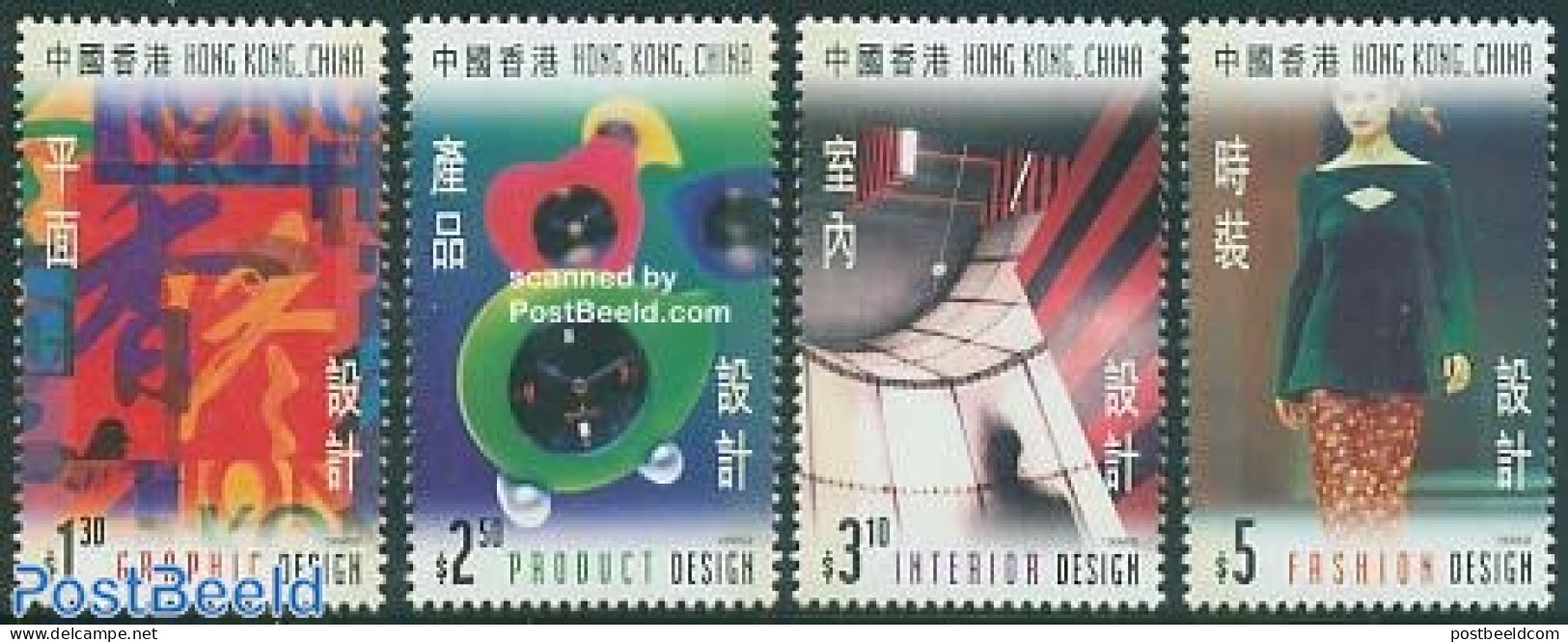 Hong Kong 1998 Design 4v, Mint NH, Art - Art & Antique Objects - Fashion - Industrial Design - Unused Stamps