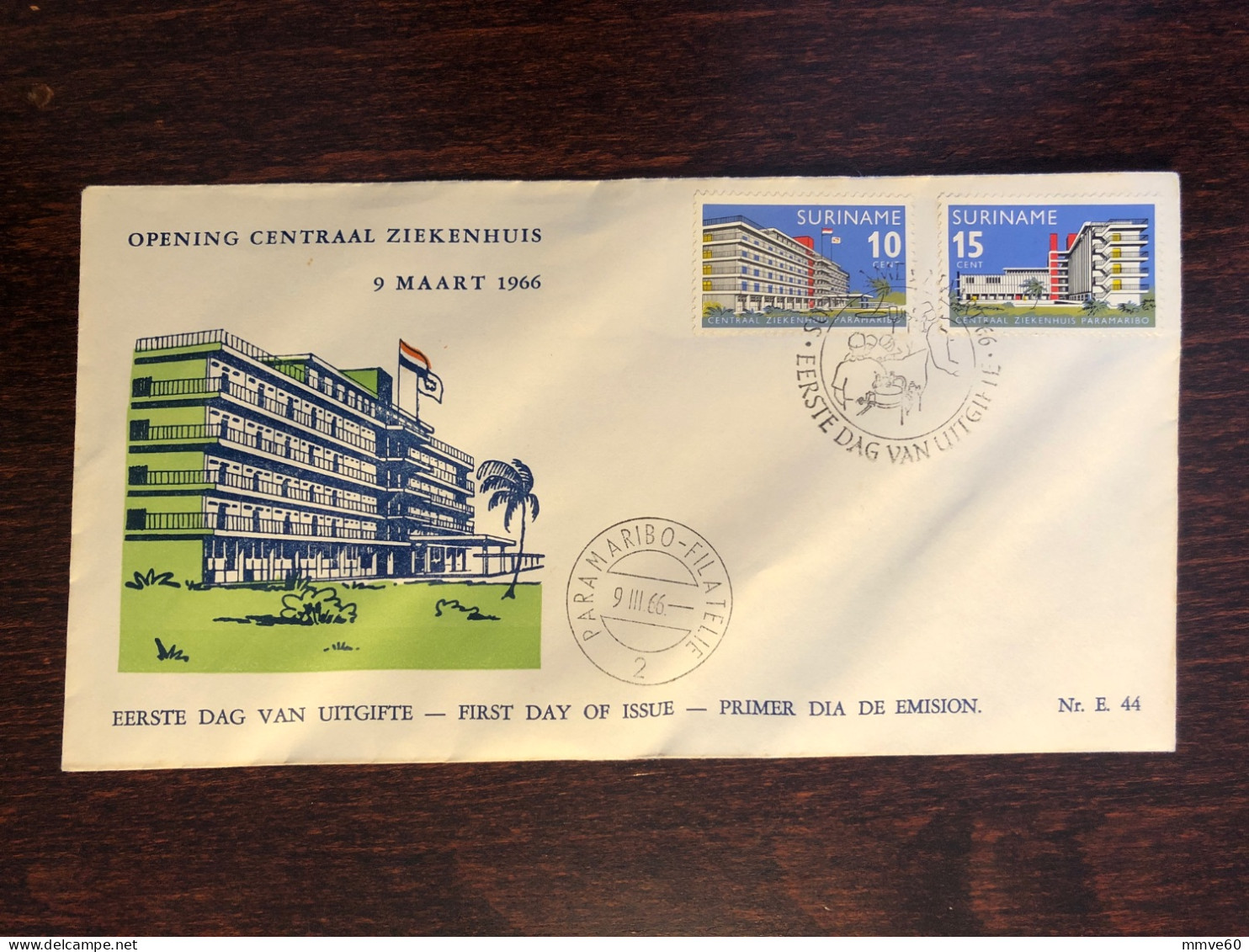 SURINAM FDC COVER 1966 YEAR HOSPITAL HEALTH MEDICINE STAMPS - Suriname ... - 1975