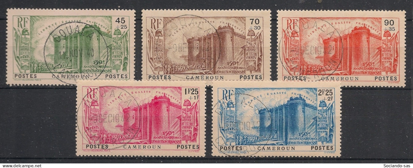 CAMEROUN - 1939 - N°YT. 192 à 196 - Révolution Française - Oblitéré / Used - Oblitérés