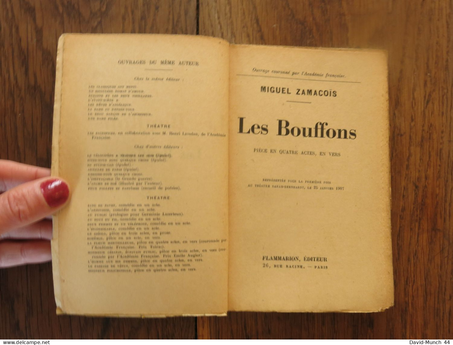 Les Bouffons, Pièce En Quatre Actes En Vers De Miguel Zamacois. Ernest Flammarion, éditeur. 1943 - Französische Autoren