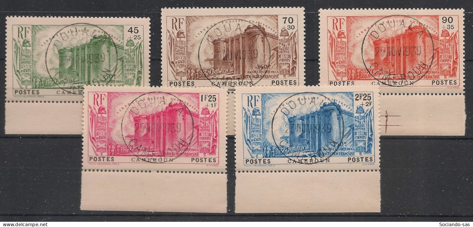 CAMEROUN - 1939 - N°YT. 192 à 196 - Révolution Française - Oblitéré / Used - Oblitérés
