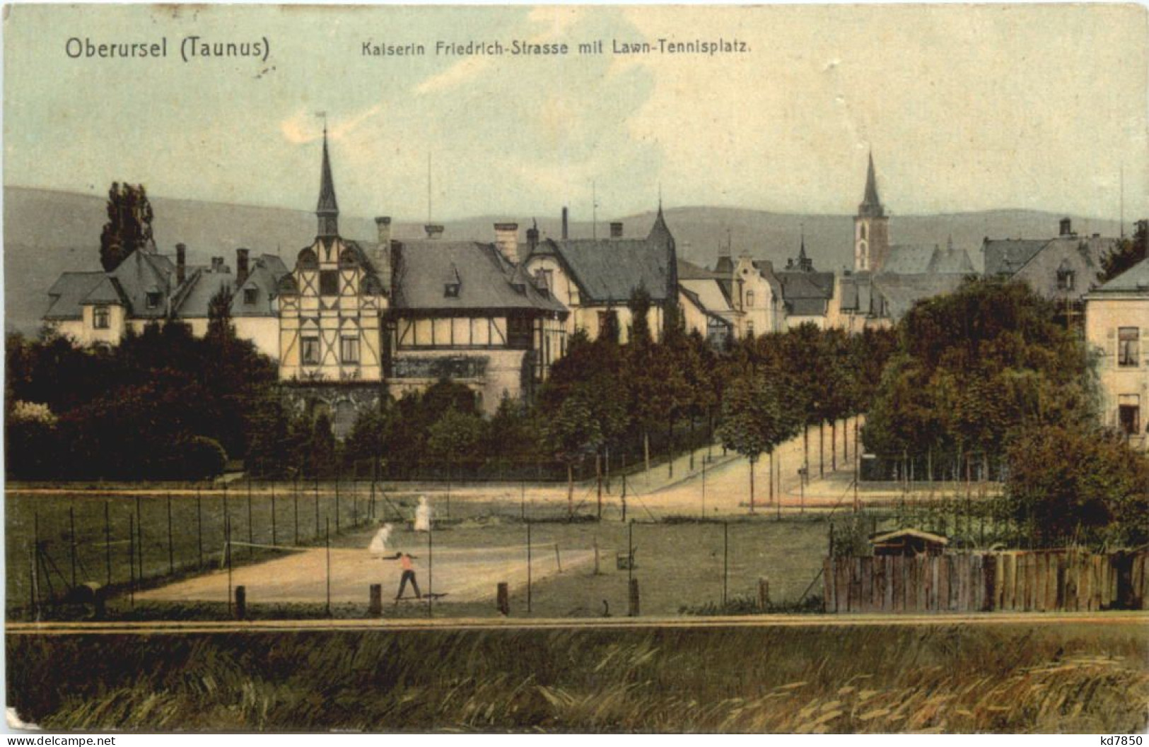Oberursel - Kaiserin Friedrich Strasse Mit Lawn Tennisplatz - Oberursel