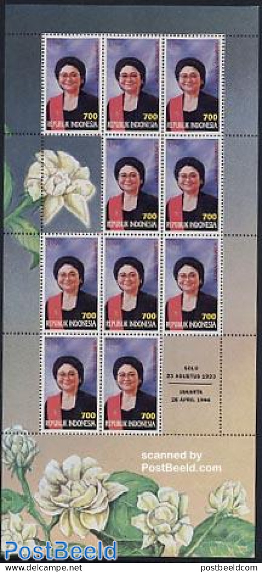 Indonesia 1996 Tien Soeharto M/s, Mint NH, History - Politicians - Indonesië