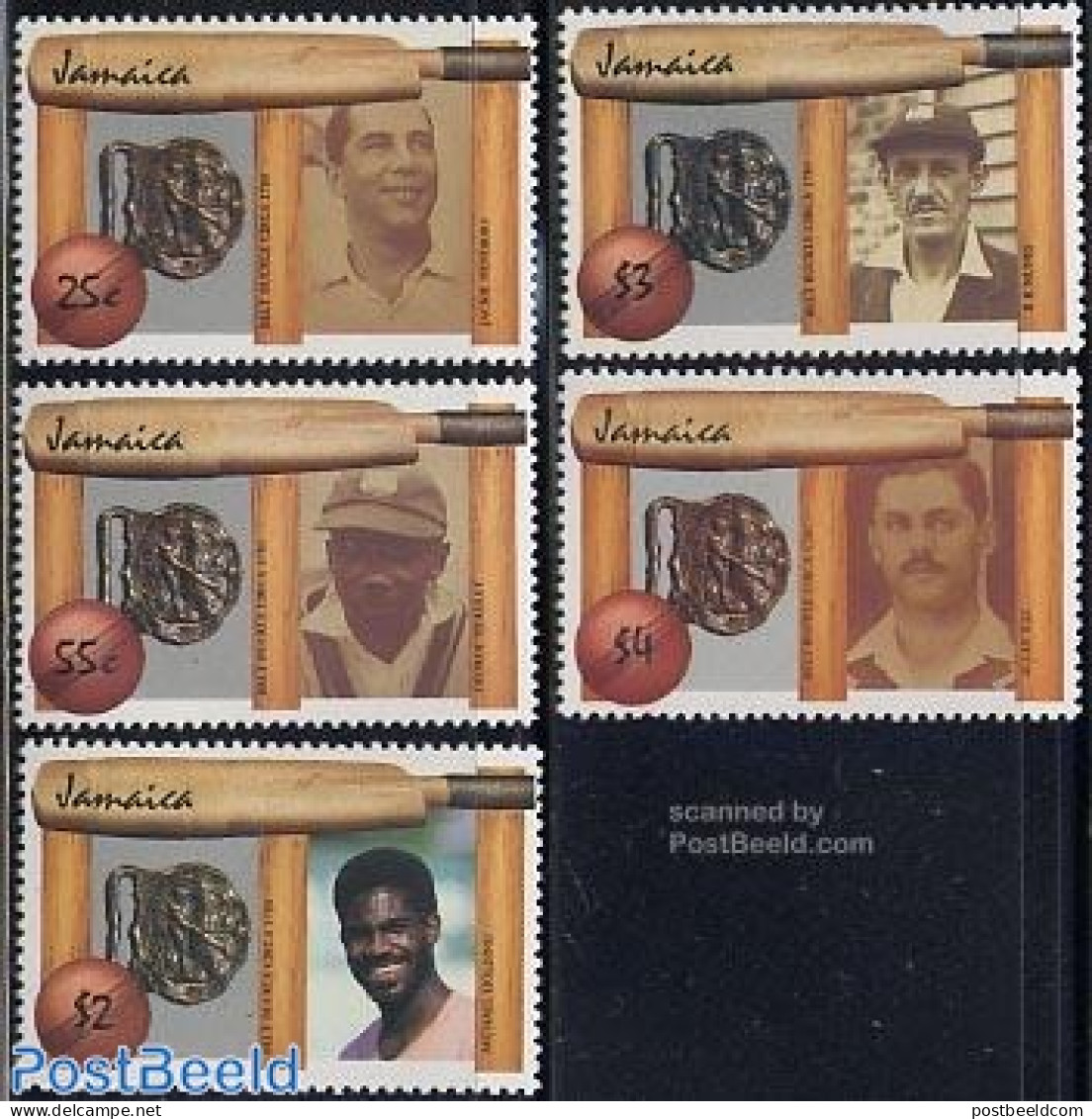 Jamaica 1988 Cricket 5v, Mint NH, Sport - Sport (other And Mixed) - Jamaique (1962-...)
