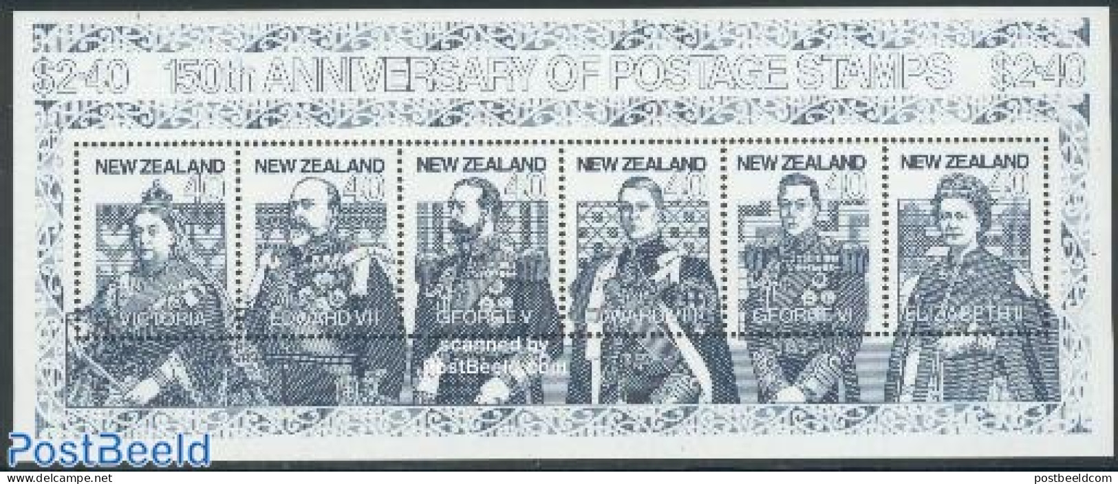 New Zealand 1990 150 Years Stamps S/s, Mint NH, History - Kings & Queens (Royalty) - Neufs