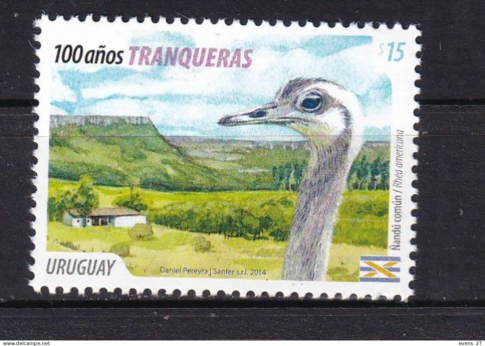URUGUAY-2014- BIRD-RHEA-MNH. - Hoendervogels & Fazanten