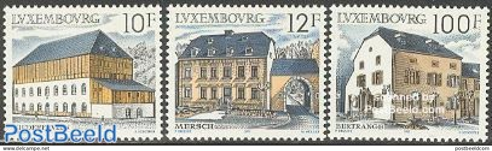 Luxemburg 1987 European Rural Campaign 3v, Mint NH, History - Europa Hang-on Issues - Post - Art - Architecture - Unused Stamps