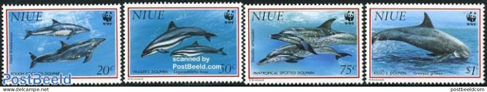 Niue 1993 WWF, Dolphins 4v, Mint NH, Nature - Sea Mammals - World Wildlife Fund (WWF) - Niue