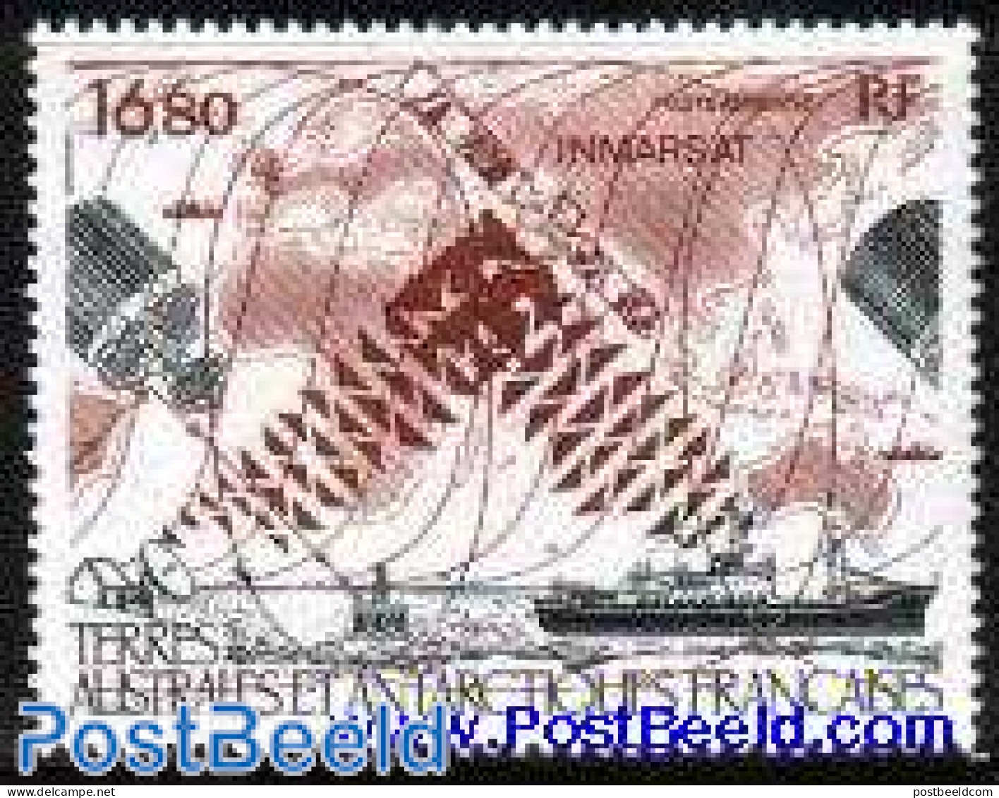 French Antarctic Territory 1987 Inmarsat 1v, Mint NH, Science - Transport - Telecommunication - Ships And Boats - Spac.. - Neufs