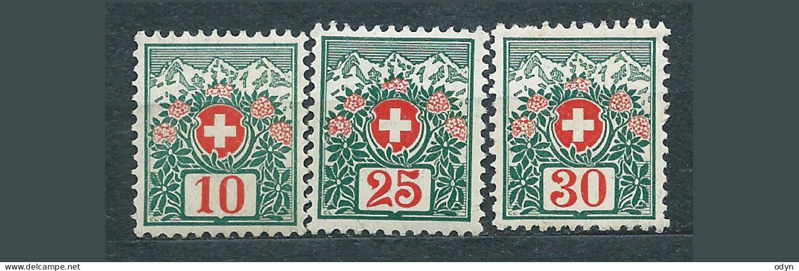 Switzerland, 1878-1938, lot of 42 postal due stamps from sets MiNr 1-9, 2-5, 8-10, 15-16, 17-20, 29-37 32-36 42-49 54-61