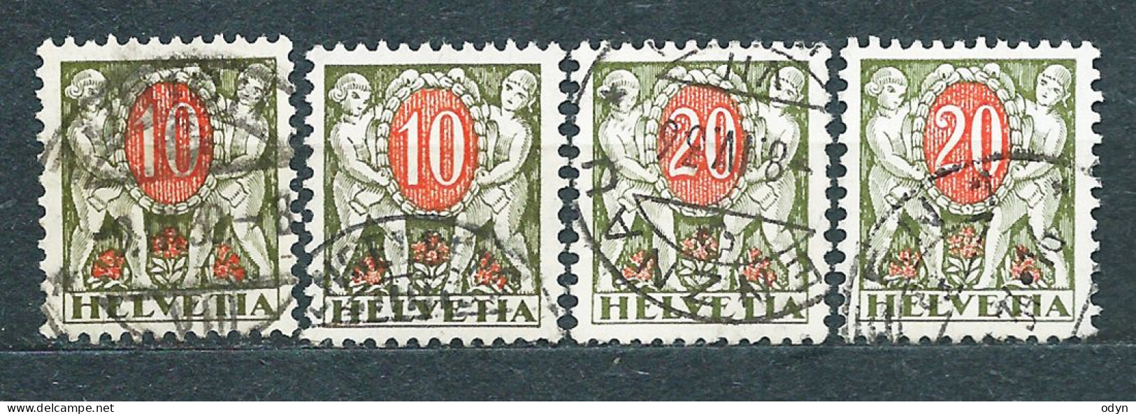 Switzerland, 1878-1938, lot of 42 postal due stamps from sets MiNr 1-9, 2-5, 8-10, 15-16, 17-20, 29-37 32-36 42-49 54-61