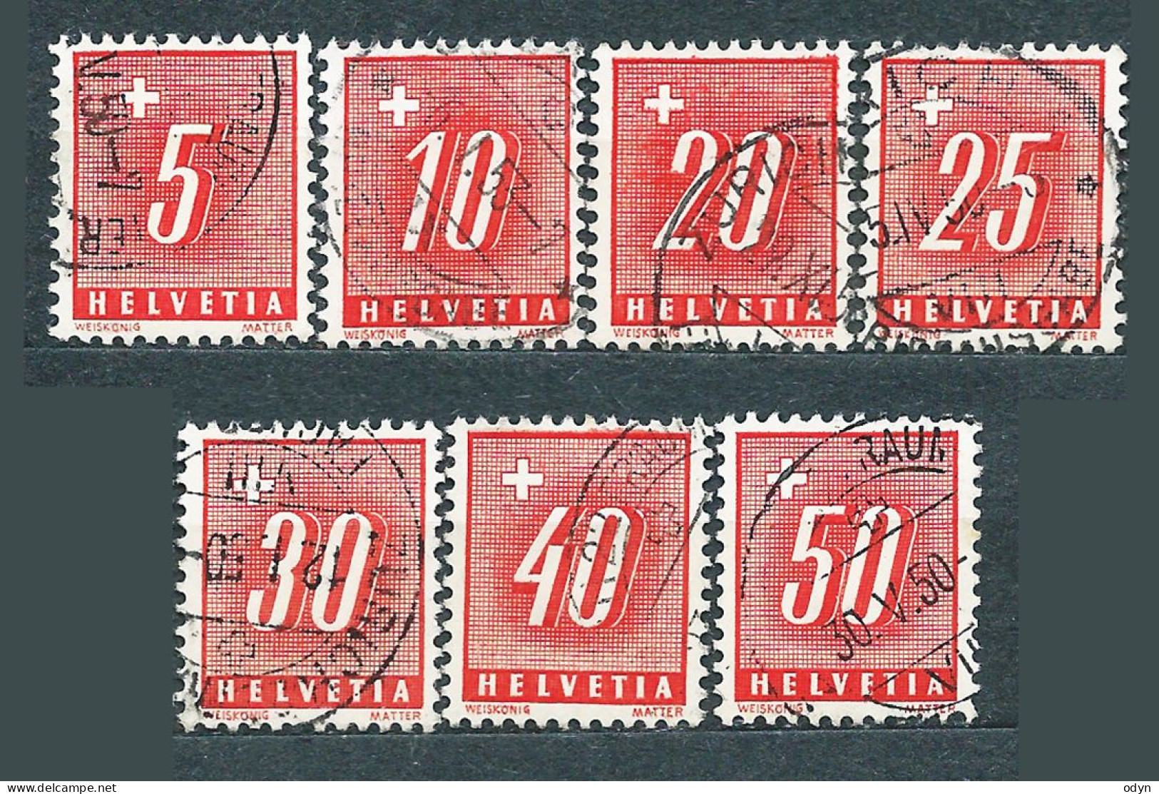 Switzerland, 1878-1938, lot of 42 postal due stamps from sets MiNr 1-9, 2-5, 8-10, 15-16, 17-20, 29-37 32-36 42-49 54-61