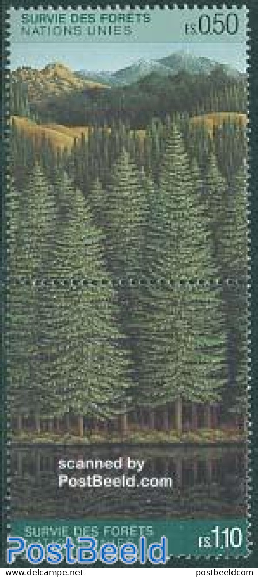 United Nations, Geneva 1988 Save The Forests 2v [:], Mint NH, Nature - Trees & Forests - Rotary, Lions Club