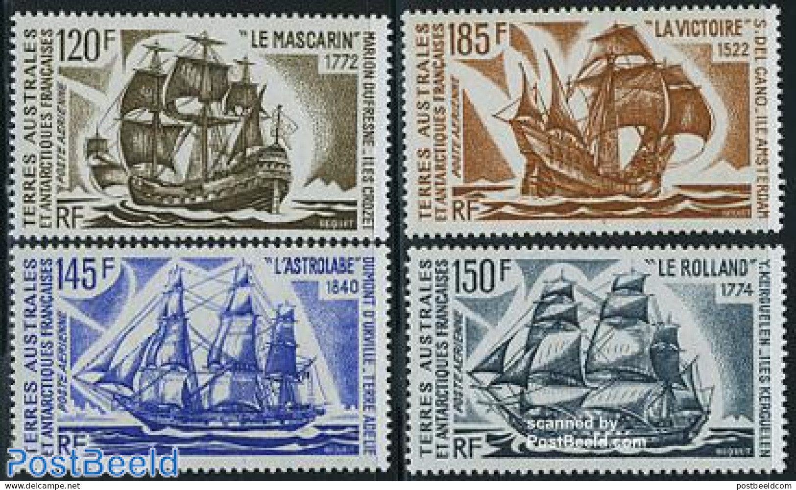 French Antarctic Territory 1973 Ships 4v, Mint NH, Transport - Ships And Boats - Nuevos