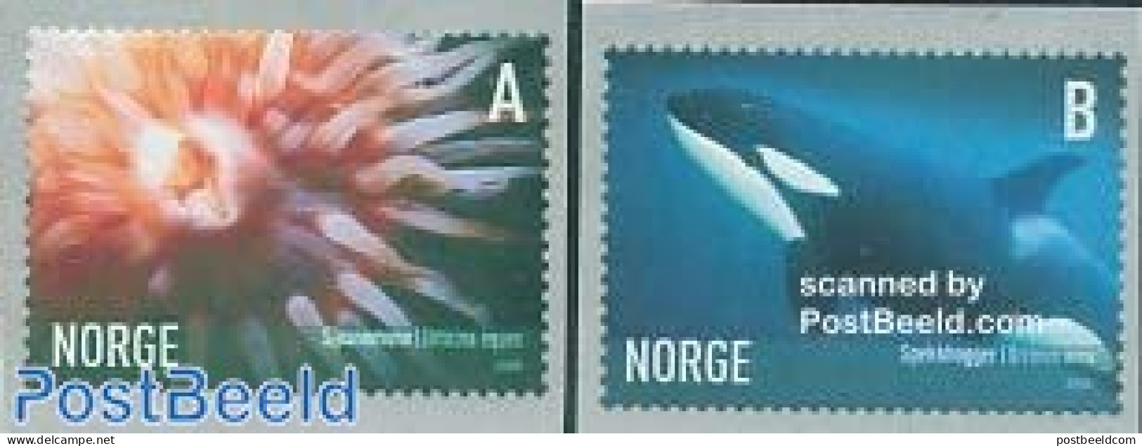 Norway 2005 Marine Life 2v, Mint NH, Nature - Sea Mammals - Shells & Crustaceans - Unused Stamps