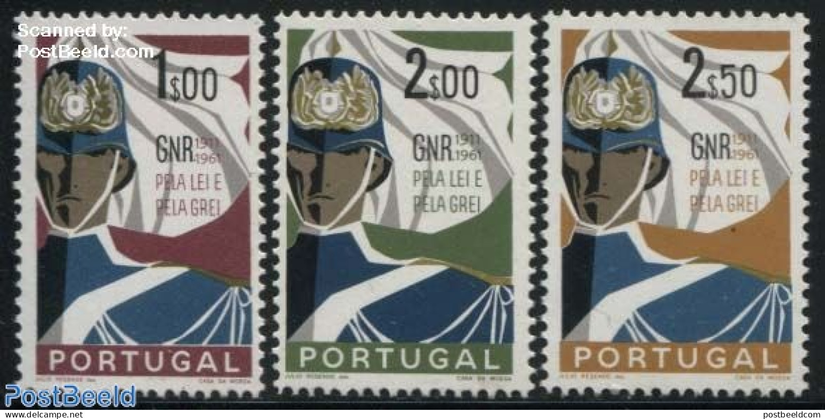 Portugal 1962 National Garde 3v, Mint NH, Various - Uniforms - Unused Stamps