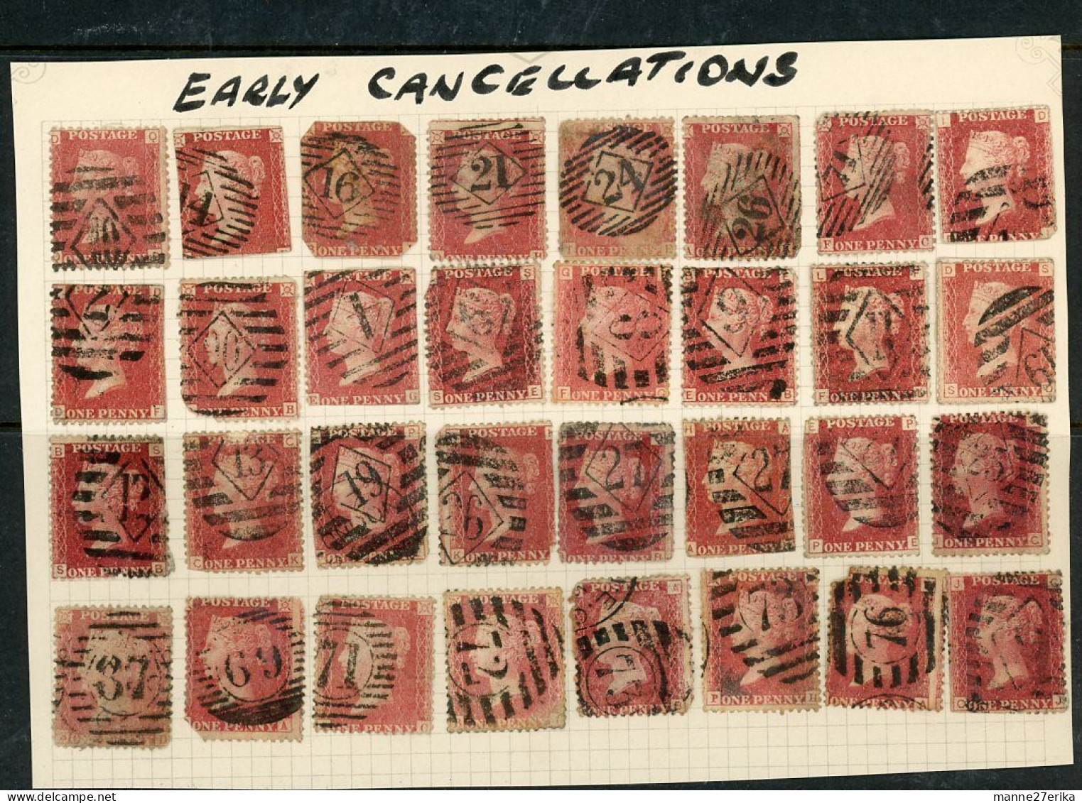 Great Britain USED Penny Red - Unused Stamps