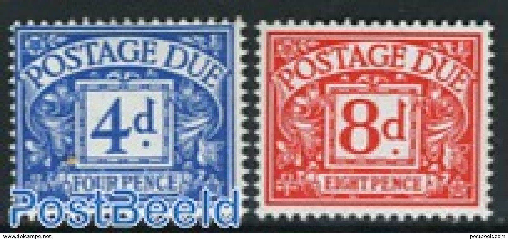 Great Britain 1968 Postage Due 2v, Mint NH - Sin Clasificación