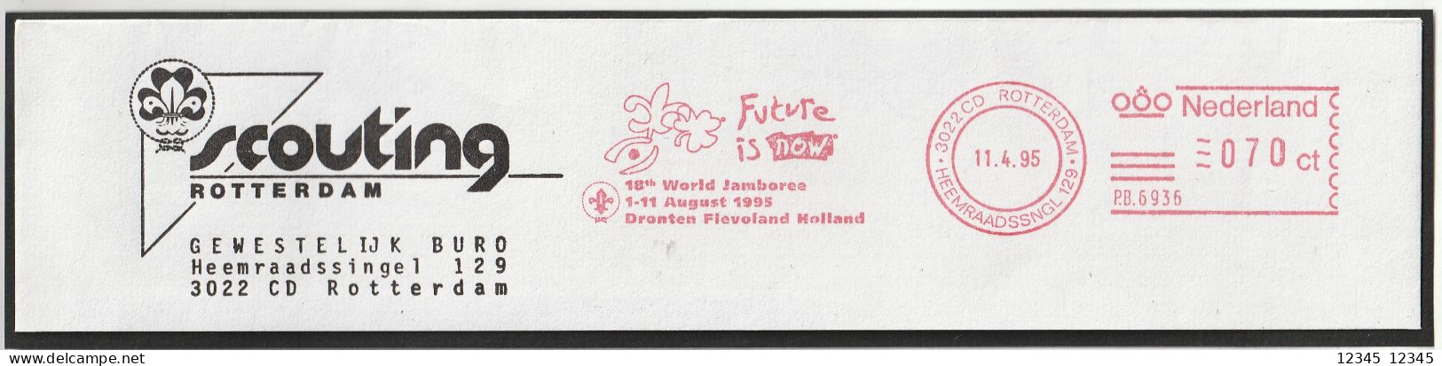 Rotterdam, Scouting, 18th World Jamboree, Dronten Flevoland Holland, Future Is Now - Franking Machines (EMA)