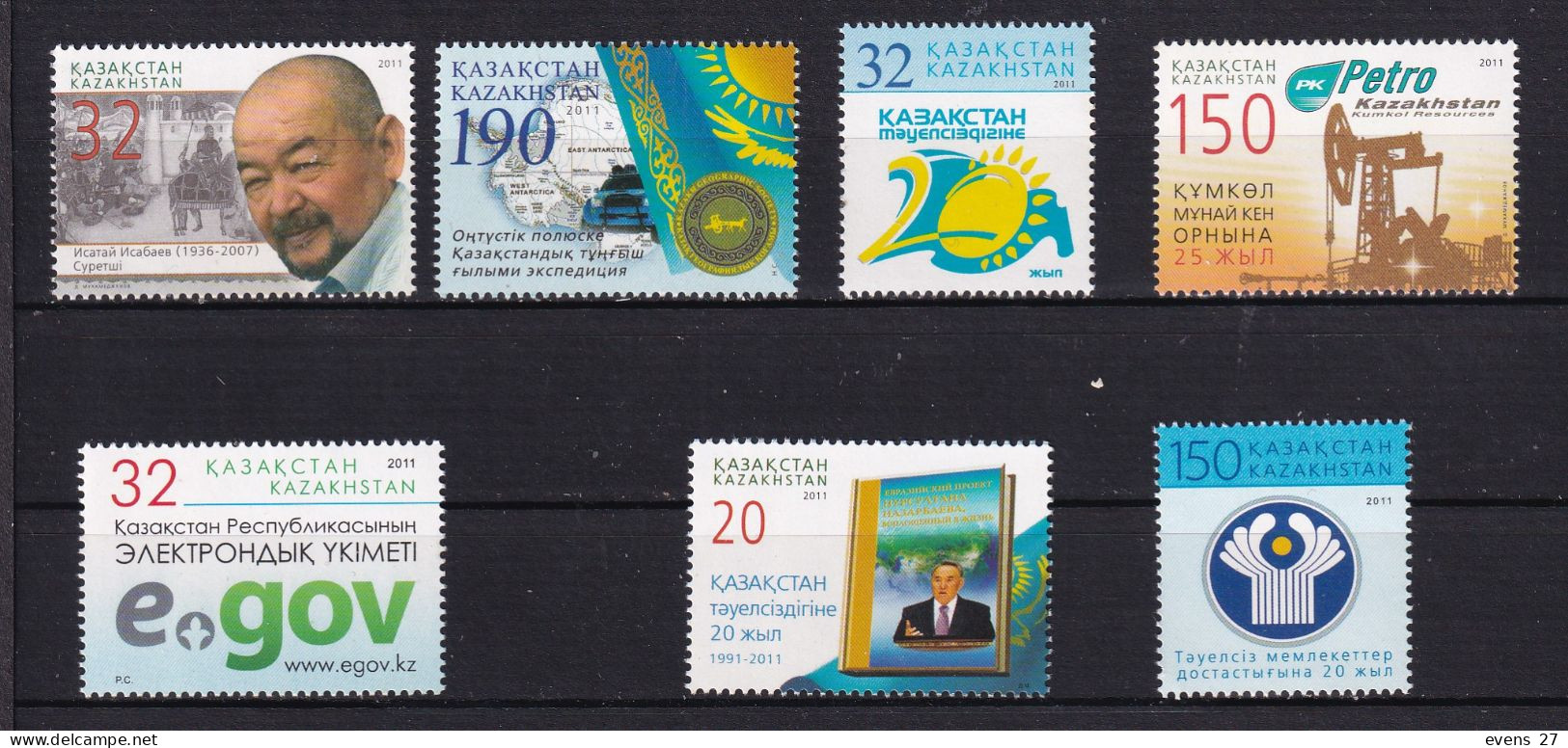 KAZAKHSTAN-2011-7- DIFFERENT STAMPS-MNH - Kazachstan