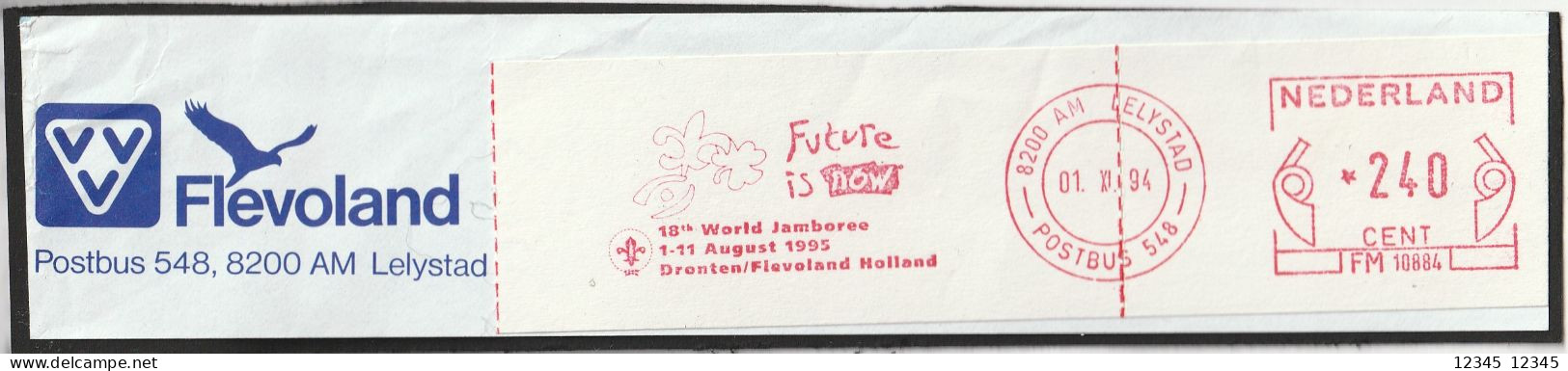 Flevoland, Lelystad, Scouting, 18th World Jamboree, Dronten Flevoland Holland, Future Is Now - Macchine Per Obliterare (EMA)