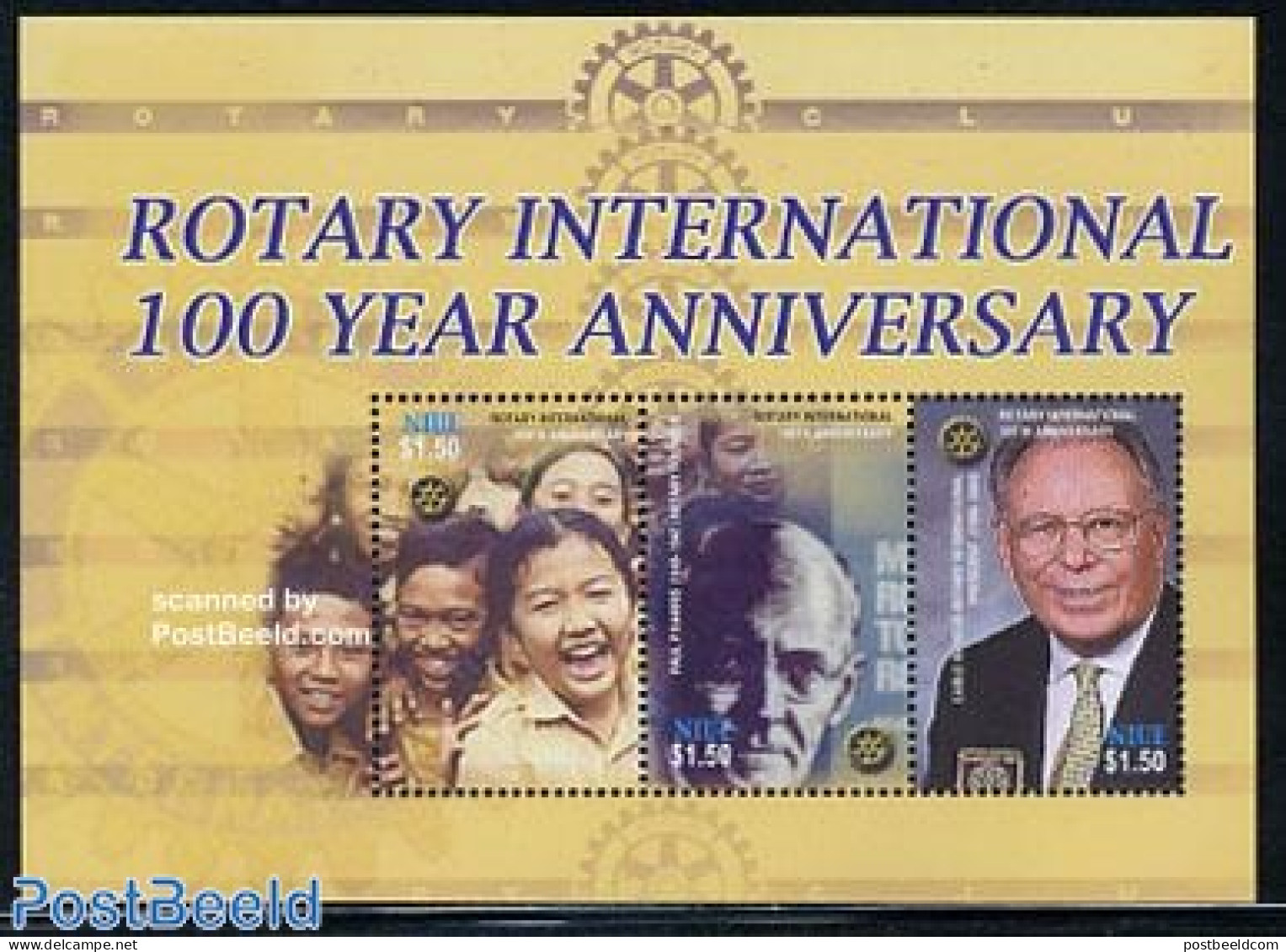 Niue 2005 Rotary Centenary 3v M/s, Mint NH, Various - Rotary - Rotary, Lions Club