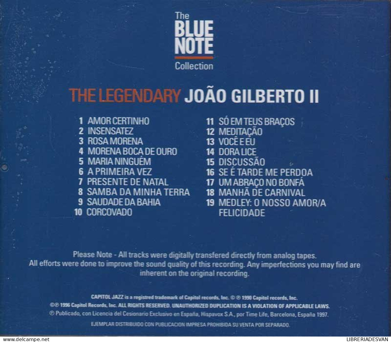 João Gilberto - The Legendary João Gilberto. The Original Bossa Nova Recordings (1958-1961) - Vol 2. CD - Otros & Sin Clasificación