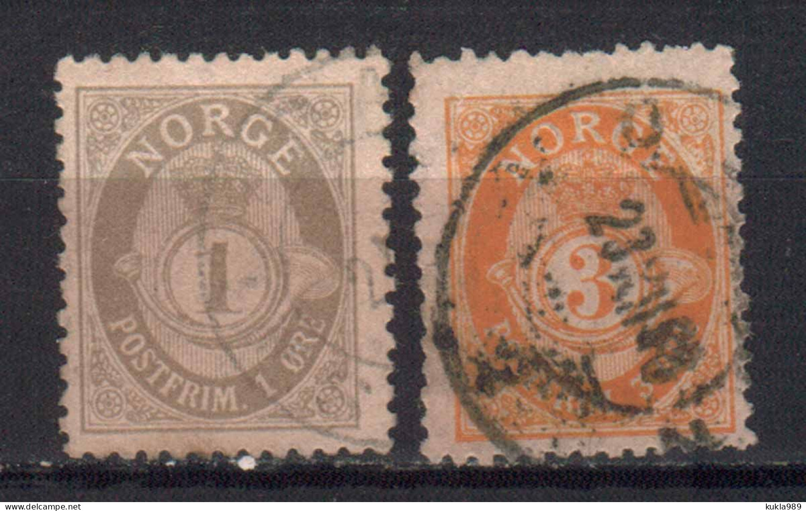 NORWAY STAMPS, 1893, Sc.#47a, 49a, USED - Used Stamps