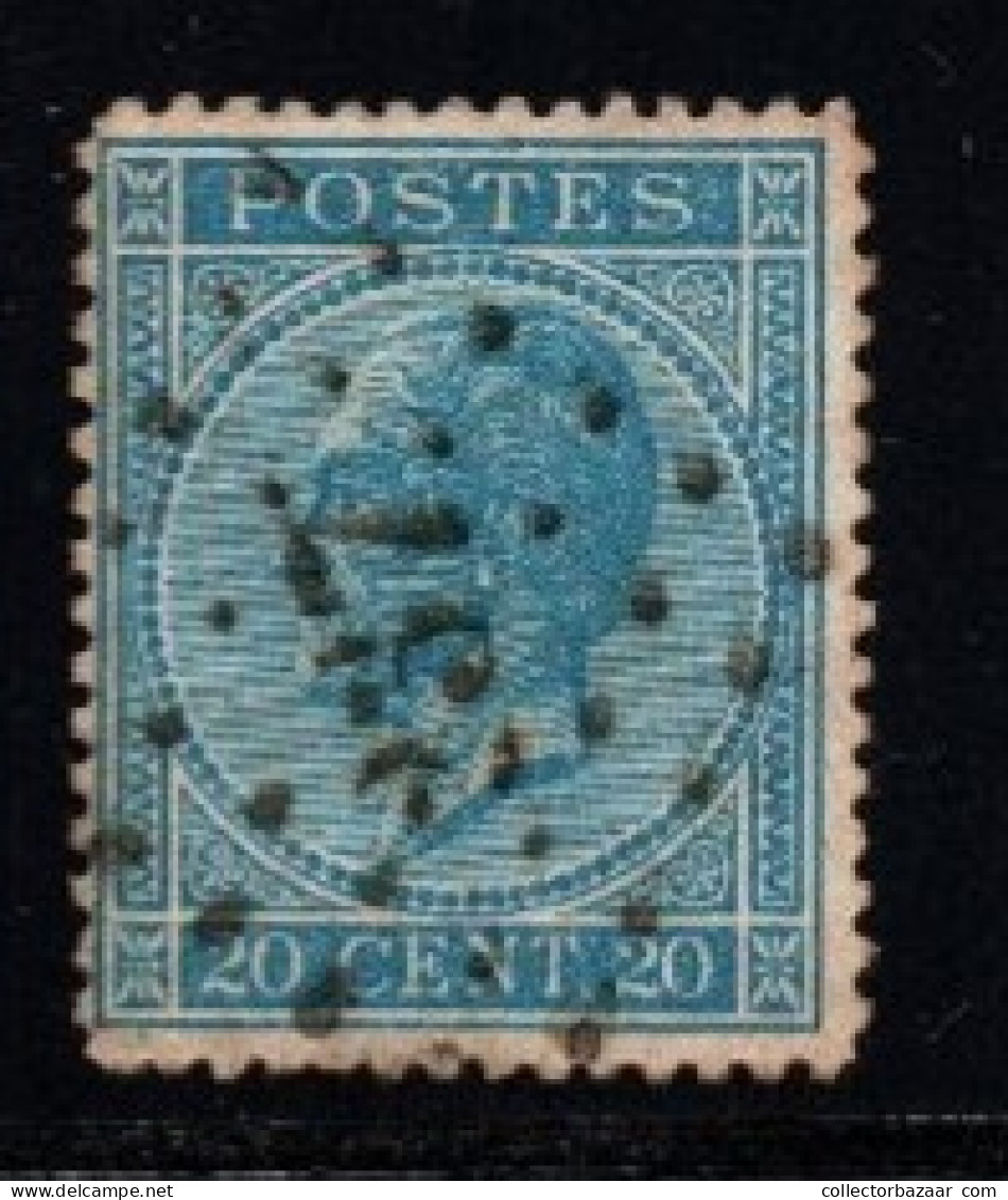 Belgium Belgique OBLITERATION A POINT 237 MARCHE Used Stamps Son Sotn Postmarks Obliteration - 1865-1866 Profil Gauche