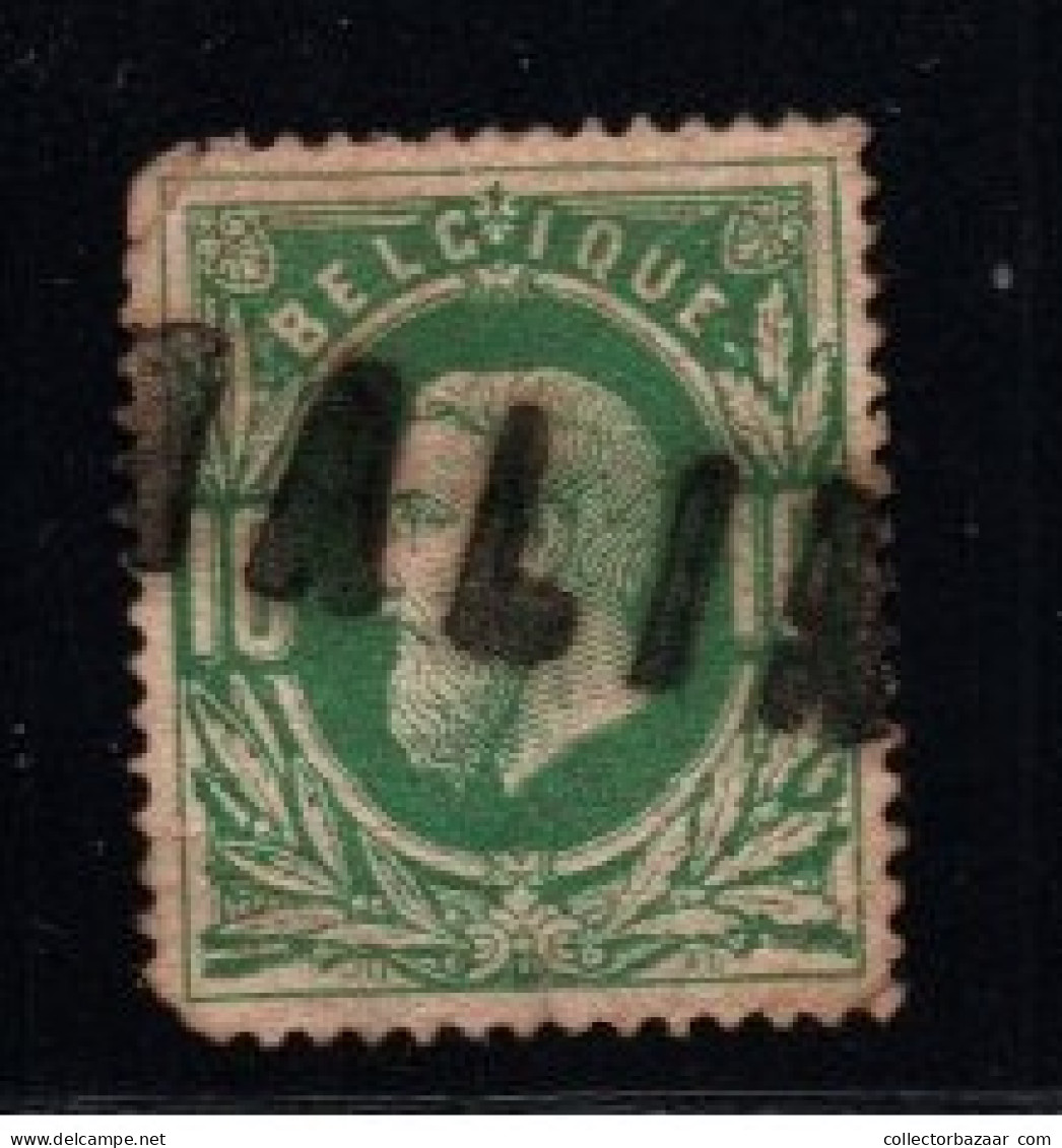 Belgium Belgique STRIGHT LINEAR CANCEL Used Stamps Son Sotn Postmarks Obliteration - 1869-1883 Léopold II