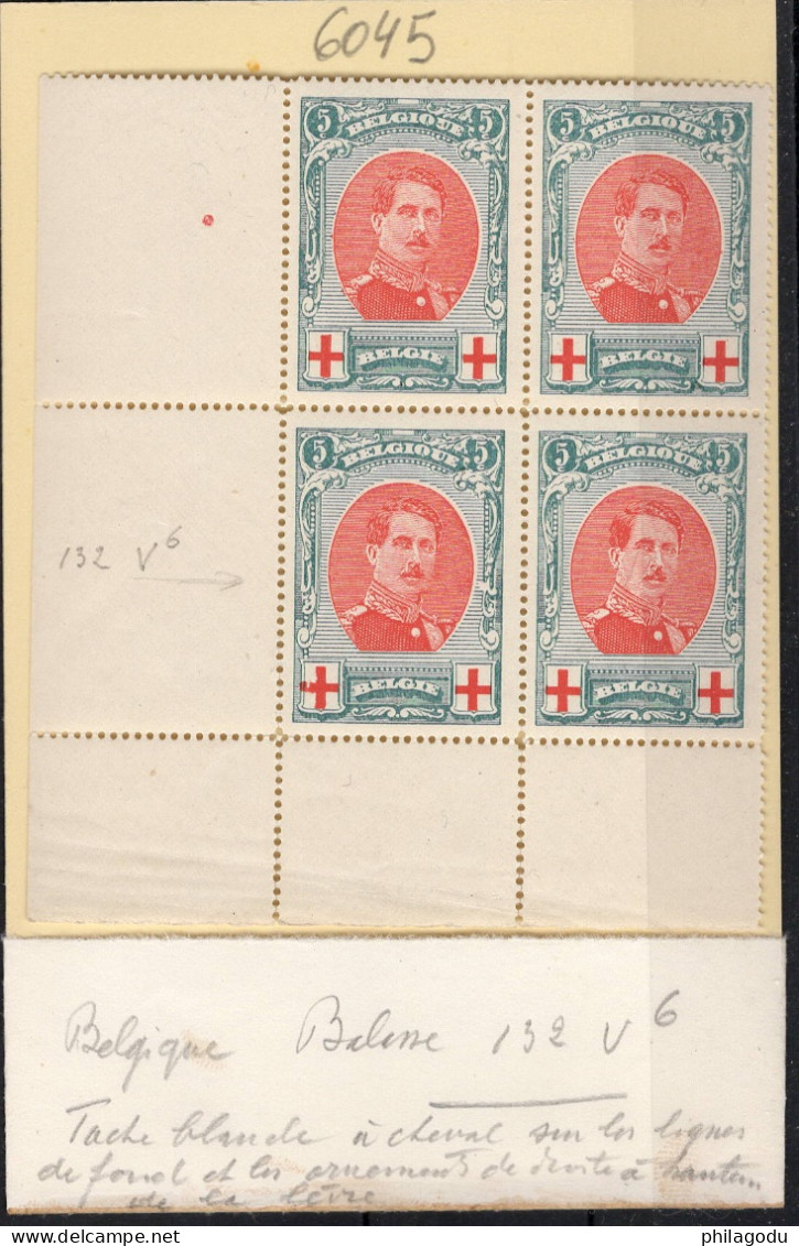 132.V5    Cote. 216-€. 5c Dent.12   POSTFRIS - 1901-1930