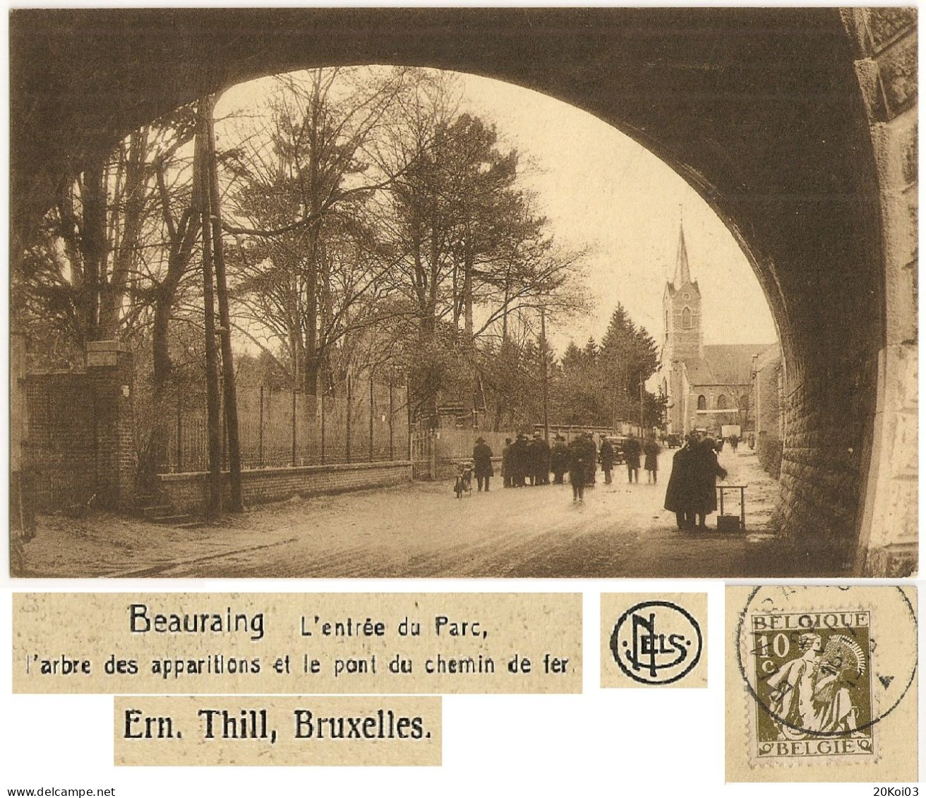 BEAURAING  L'entrée Du Parc, Namur, +/-1933 CPA Vintage - Beauraing