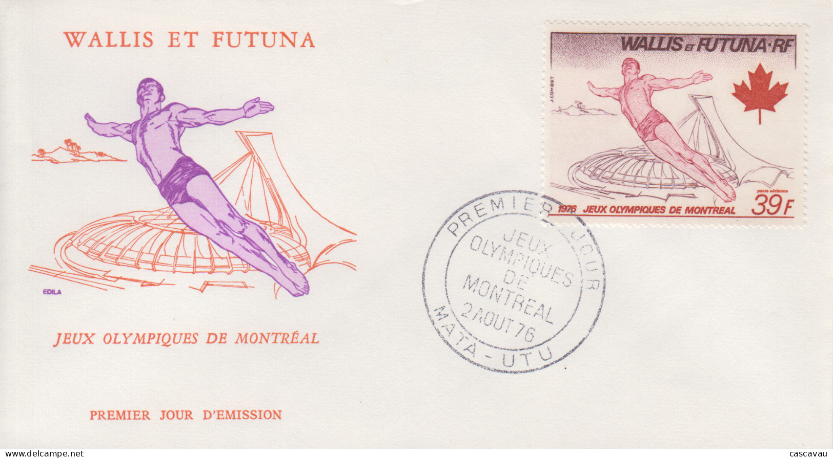 Enveloppe   FDC  1er  Jour   WALLIS  ET  FUTUNA    Jeux  Olympiques   MONTREAL    1976 - Verano 1976: Montréal