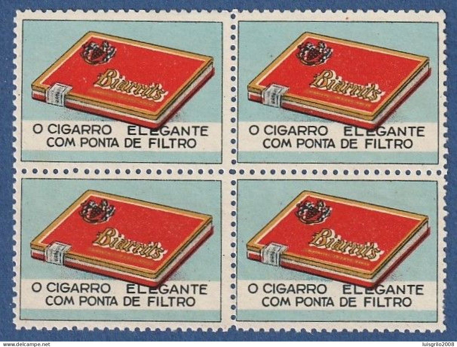 Vignettes, Portugal - BIARRITZ. O Cigarro Elegante Com Ponta De Filtro -|- MNG (No Gum) - Local Post Stamps