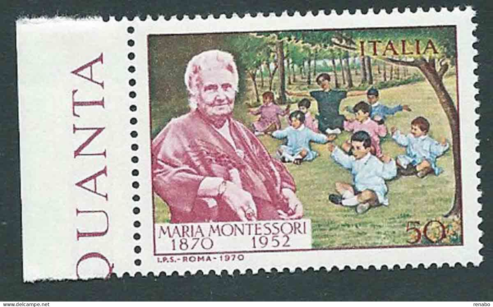 Italia, Italy, Italie, Italien 1970; Maria Montessori, Educatrice, Pedagogista, Medico, Neuropsichiatra Infantile. - Famous Ladies