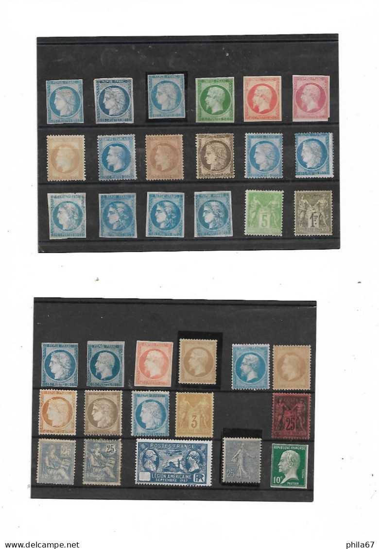 Important Lot 134 Timbres Classiques & Semi-modernes + 3 Lettres Classiques Différents états N**/* NSG Obl. Enorme Cote! - 1849-1850 Cérès