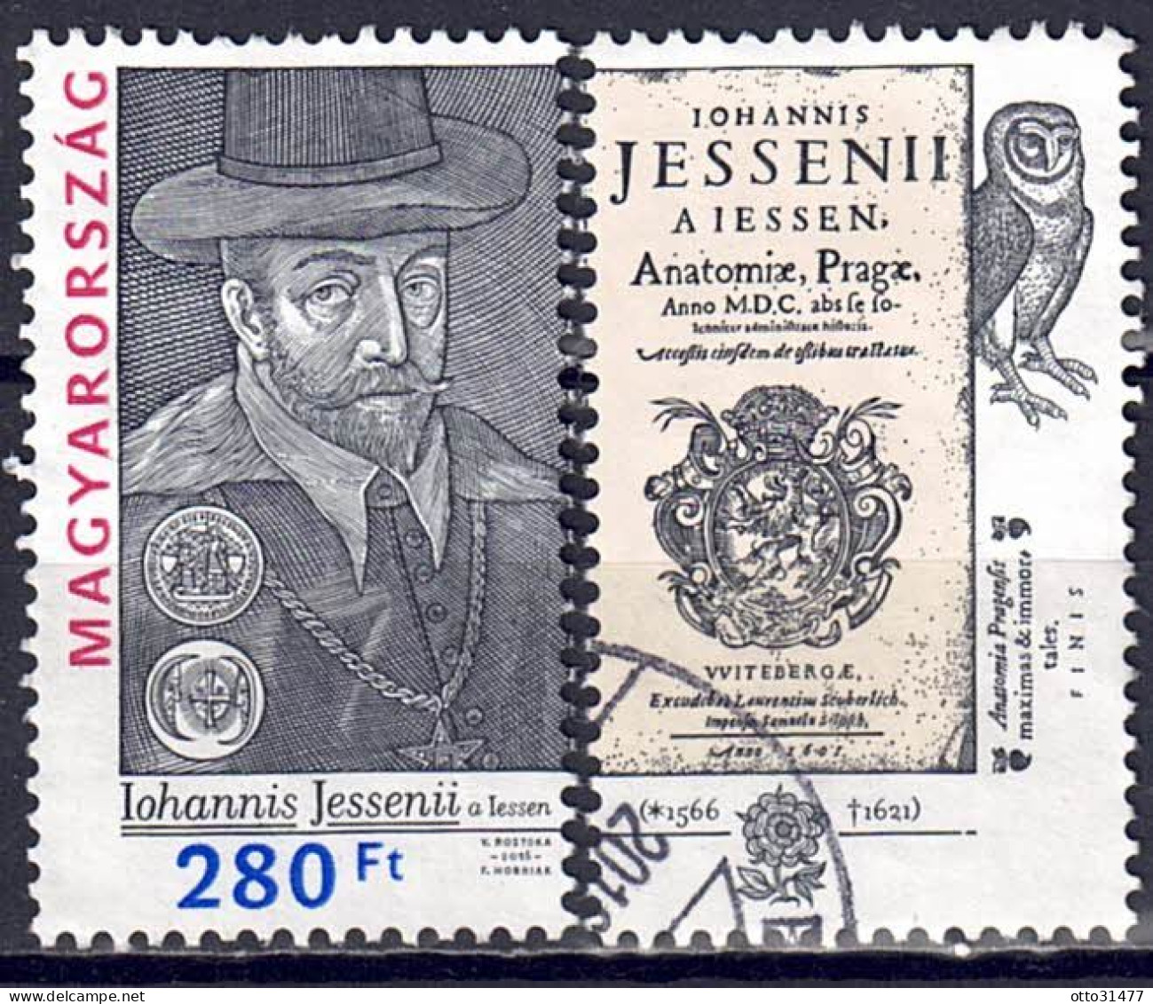 Ungarn 2016 - Jan Jessenius, Nr. 5841, Gestempelt / Used - Used Stamps