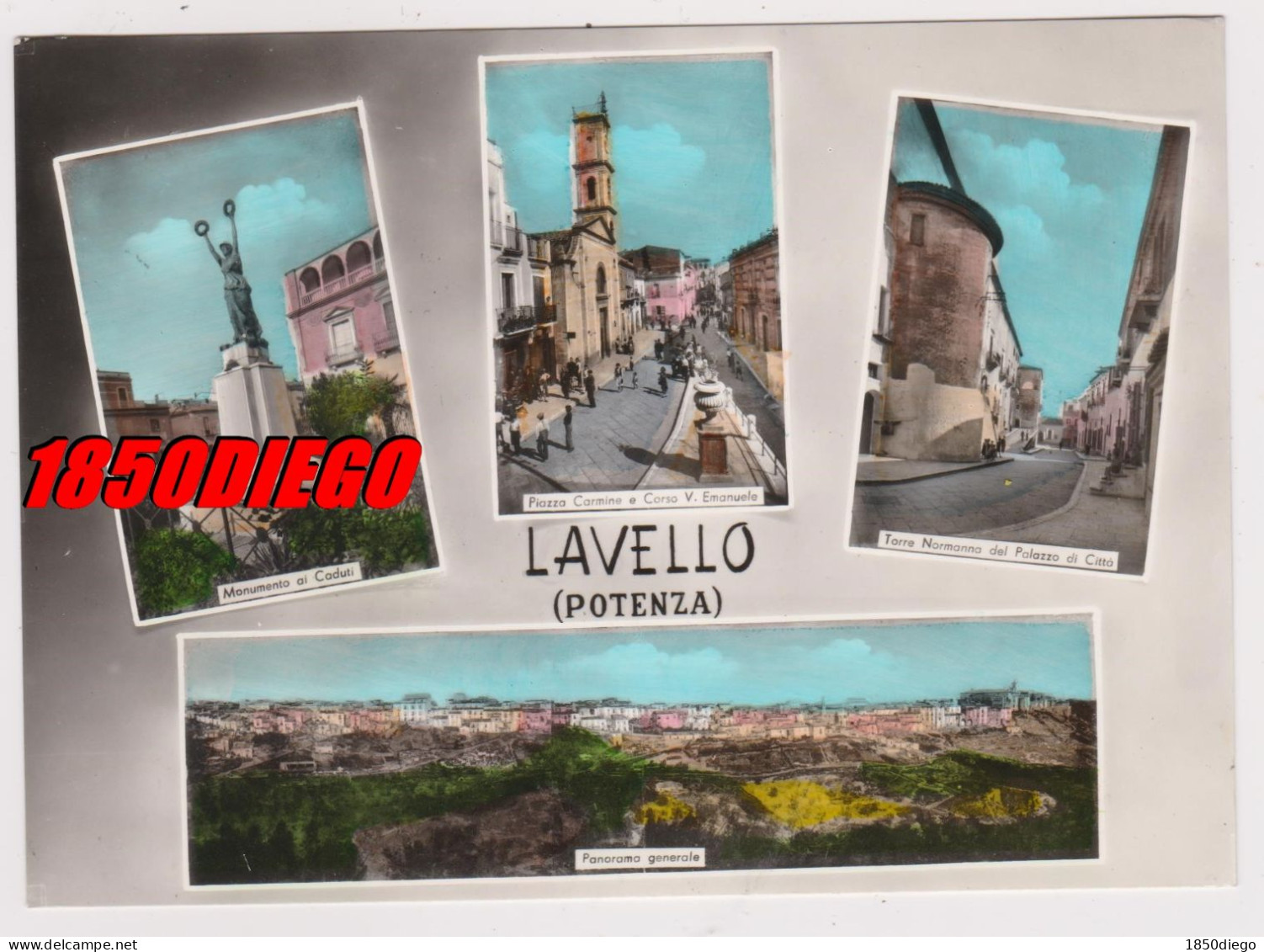 LAVELLO - MULTIVEDUTE F/GRANDE VIAGGIATA 1959?  ANIMAZIONE - Potenza