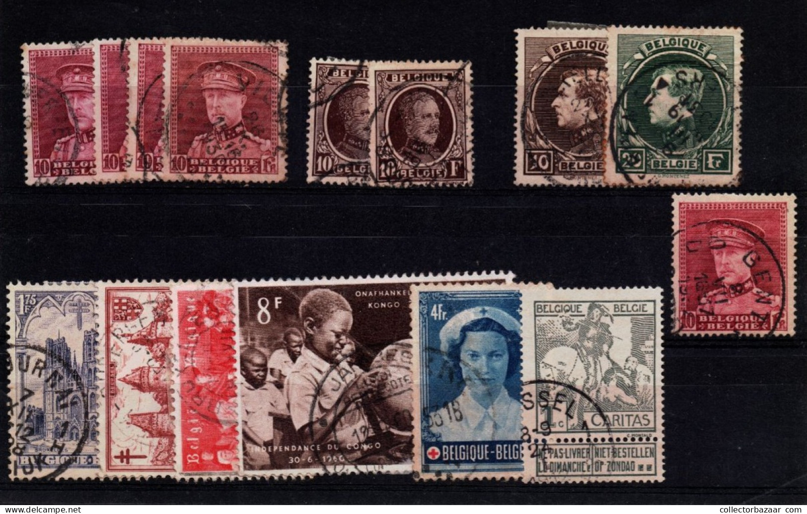 Belgium Belgique USED STAMPS OF INTEREST - Collections