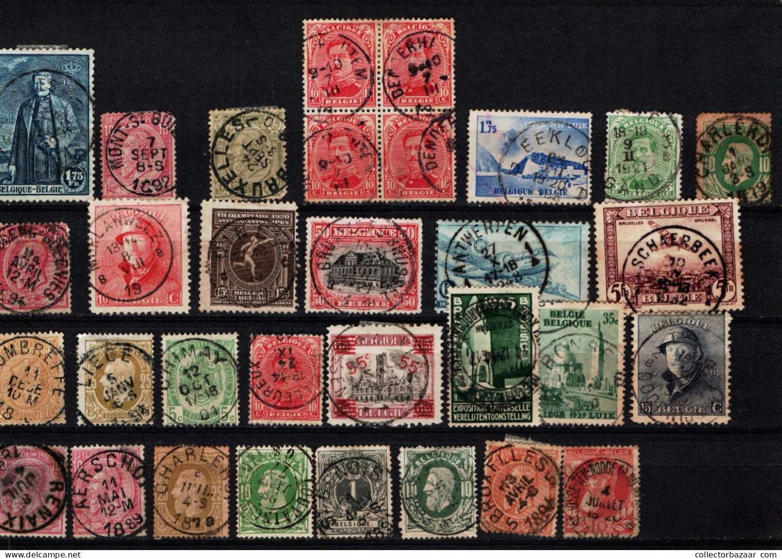 Belgium Belgique USED STAMPS SELECTED SON SOTN OBLITERATIONS POSTMARKS - Verzamelingen