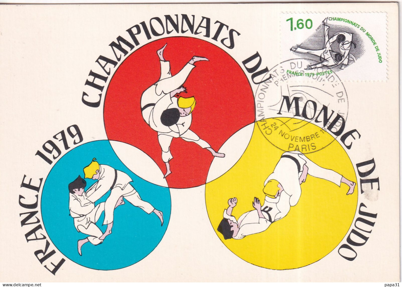 CHAMPIONNATS DU MONDE  DE JUDO  FRANCE 1979 Avec Le Tmbre - Kampfsport