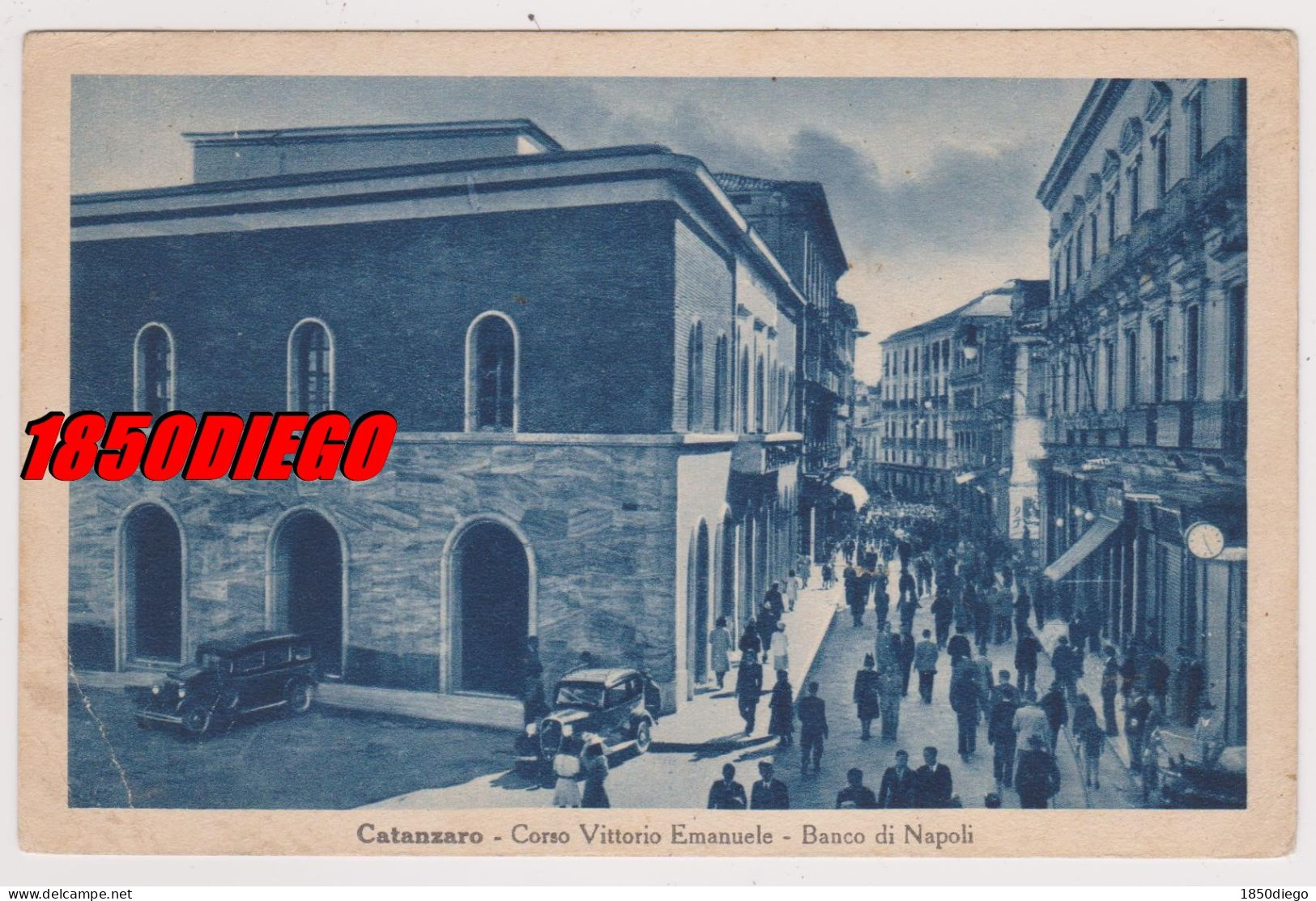 CATANZARO - CORSO VITTORIO EMANUELE - BANCO DI NAPOLI F/PICCOLO VIAGGIATA ANIMAZIONE - Catanzaro