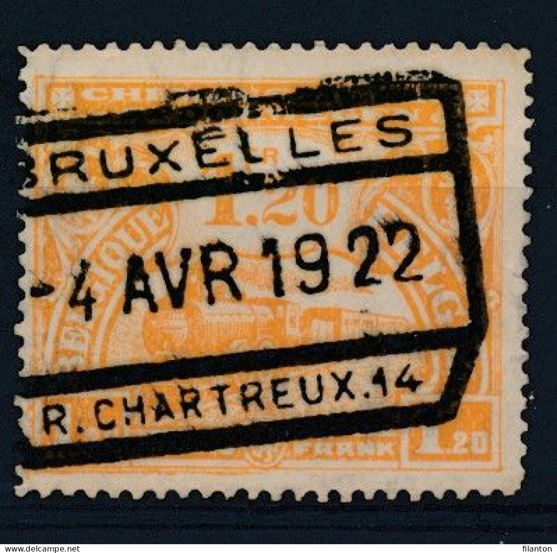 TR  117 -  "BRUXELLES - R.CHARTRTEUX 14" - (ref. 37.493) - Afgestempeld