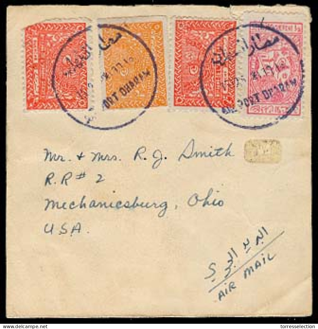 SAUDI ARABIA. C.1950. Port Dharan - USA. Air Fkd Env. - Arabia Saudita