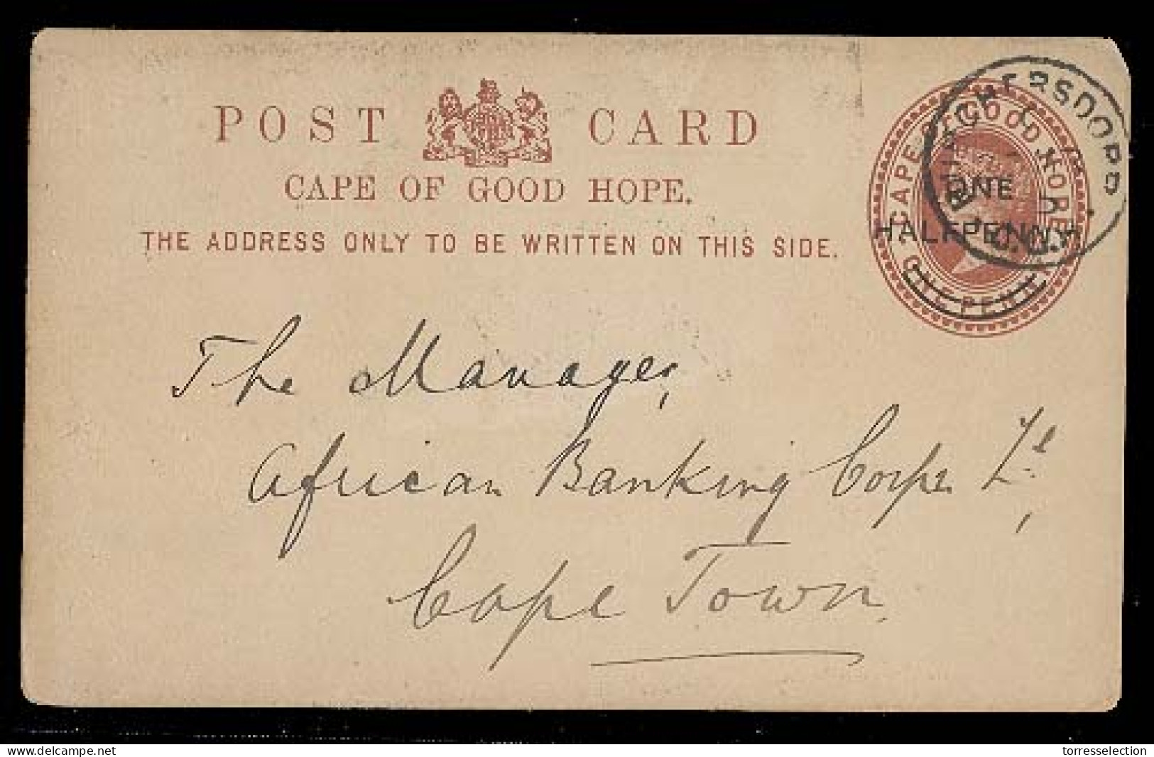 SOUTH AFRICA. 1895. CGH. Stat Postcard From Burghersdorp To Cape Town. Departure Postmark Cds With Arrival Pm Type GPO S - Other & Unclassified